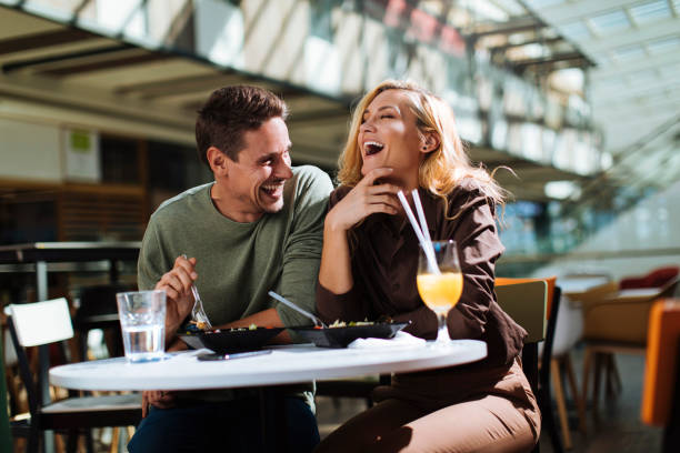 couple laughing and having fun