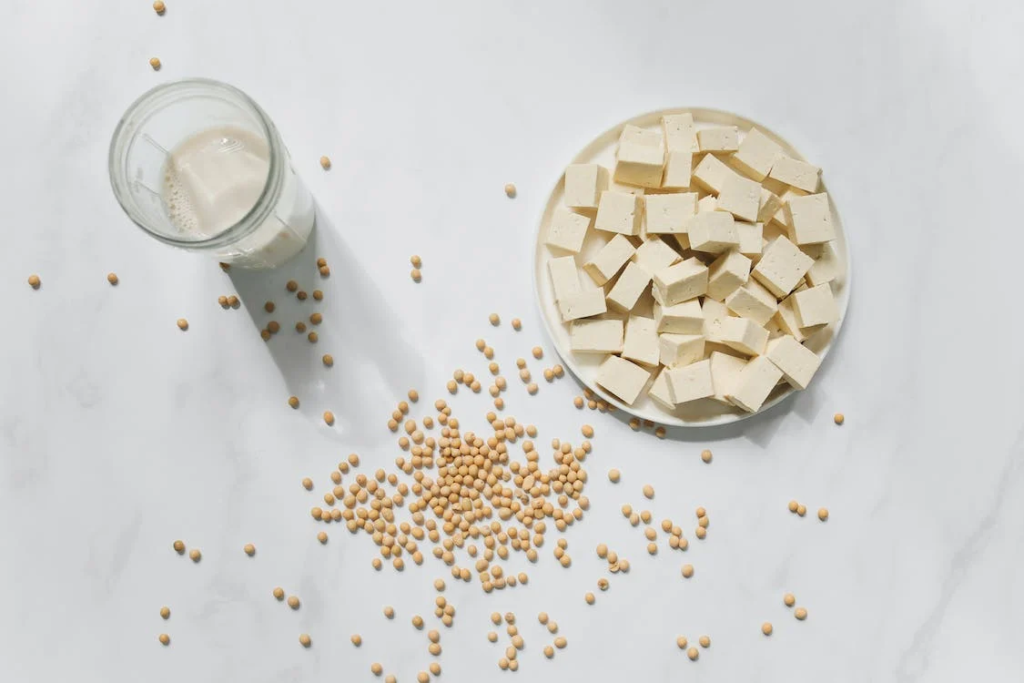 soy, milk and paneer on the table