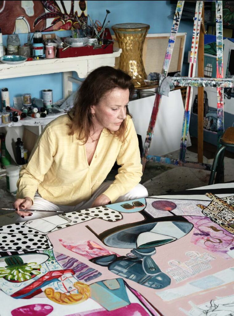 Véronique Cauchefer in her studio